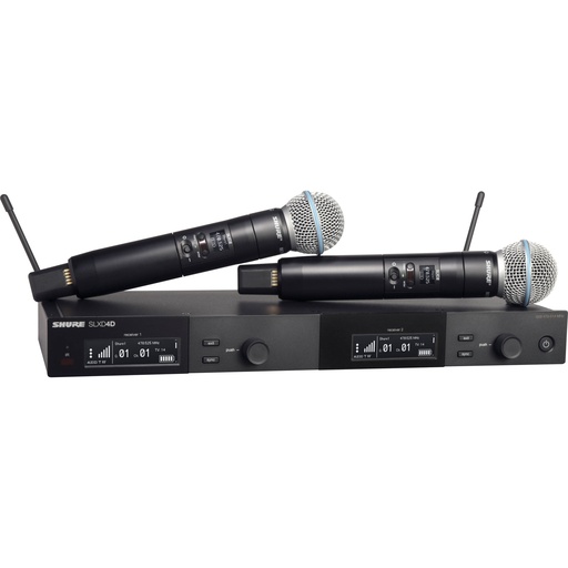 [SLXD24D-BETA58] Shure SLXD24D/B58 Dual Wireless Handheld Microphone System